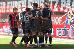 3. Liga - Saison 2024/25 - FC Ingolstadt 04 - SV Wehen Wiesbaden - Der 2:1 Führungstreffer - jubel - Benjamin Kanuric (Nr.8 - FCI) -- Foto: Meyer Jürgen