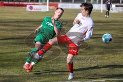 Bezirksliga OBB Nord - SV Manching - FC Schwabing München - Rybalko Johann (#3 Manching) - Pirch Philipp weiss Schwabing - Foto: Jürgen Meyer