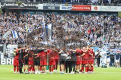 3. Liga; MSV Duisburg - FC Ingolstadt 04; Niederlage, hängende Köpfe Mannschjaftsbesprechung auf dem Feld mit Cheftrainerin Sabrina Wittmann (FCI)