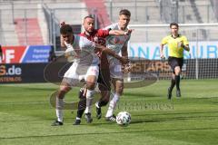 3. Liga - FC Bayern 2 - FC Ingolstadt 04 - Fatih Kaya (9, FCI) Nicolas Feldhahn (5 FCB) Lawrence Jamie (40 FCB)