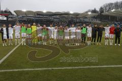 3.Liga - Saison 2022/2023 - 1. FC Saarbrücken - FC Ingolstadt 04 -die Spieler bedanken sich bei den Fans - jubel -  tanzen - Foto: Meyer Jürgen