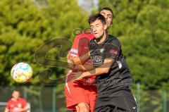 Bezirksliga - Saison 2022/2023 - FC Fatih Ingolstadt - SV Manching  - Jonas Prawda schwarz Manching - Umut Yürükal rot FC Fatih - Foto: Meyer Jürgen