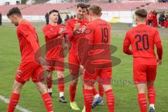 Bayernliga Süd - Saison 2021/2022 - FC Ingolstadt 04 II - TürkAugsburg - Der 1:0 Führungstreffer durch Meikis Fabio (#19 FCI) - jubel - Foto: Meyer Jürgen