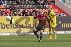 3. Liga; FC Ingolstadt 04 - Borussia Dortmund II; Rico Preißinger (6, FCI) Akono Cyrill ( BVB2)