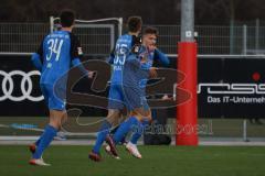 2.BL; Testspiel; FC Ingolstadt 04 - Würzburger Kickers; Tor Jubel Treffer Filip Bilbija (35, FCI) 2:1 Dennis Eckert Ayensa (7, FCI) Merlin Röhl (34, FCI)