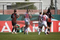 DFB—Pokal 1. Hauptrunde -  Saison 2026/27  - FC Ingolstadt 04 Frauen - 1. FSV Mainz 05 - Der 1:1 Ausgleichstreffer - Torwart Anna-Lena Daum (Nr.22 - FCI Frauen) - Foto: Meyer Jürgen