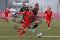 2. Frauen-Bundesliga - Saison 2021/2022 - FC Ingolstadt 04 - FC Bayern München II - Haim Vanessa (#13 FCI) - Kappes Jana schwarz München - Foto: Meyer Jürgen