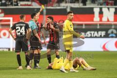 3. Liga; FC Ingolstadt 04 - Alemannia Aachen; Gelbe Karte für Felix Keidel (43, FCI)