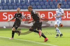 3. Liga - MSV Duisburg - FC Ingolstadt 04 - Tor Jubel Elfmeter 1:1, Stefan Kutschke (30, FCI) Marcel Gaus (19, FCI) Tobias Fleckstein (15 MSV)