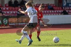 2. Fußball-Liga - Frauen - Saison 2022/2023 - FC Ingolstadt 04 - FSV Gütersloh - Haim Vanessa (Nr.13 - FC Ingolstadt 04 ) - Wahle Hedda weiss Gütersloh - Foto: Meyer Jürgen