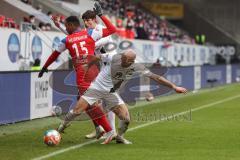 2.BL; 1. FC Heidenheim - FC Ingolstadt 04; Nico Antonitsch (5, FCI) Maurice Malone (15, FCH) Merlin Röhl (34, FCI) Zweikampf Kampf um den Ball