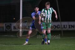 Landesliga - Saison 2025/26 - SV Manching - FV Illertissen II - Rainer Meisinger (Nr.8 - SV Manching) - Mirakaj Samuel blau Illertissen  - Foto: Meyer Jürgen