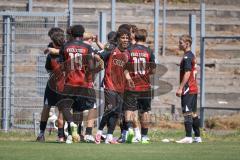 A-Junioren Bundesliga  - Saison 2026/27 - A-Junioren - FC Ingolstadt 04 - Jahn Regensburg - Der 1:0 Führungstreffer durch Malik Kaydin rot FCI - jubel -  - XXXXX - Foto: Meyer Jürgen