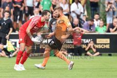 Toto-Pokal; SV Manching - FC Ingolstadt 04; kommt zu spät Torchance Yannick Deichmann (20, FCI) Torwart Thomas Obermeier SVM