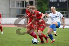 2. Fußball-Liga - Frauen - Saison 2023/2024 - FC Ingolstadt 04 - SC Sand - Lea Wolski (Nr.6 - FCI Frauen) wird gefoult von Loving Emma weiss Sand - Foto: Meyer Jürgen