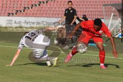 Bayernliga Süd - Saison 2022/2023 - FC Ingolstadt 04 -  TSV Dachau - Brei Sebastian weiss Dachau - Udogu David (Nr.2 - Fc Ingolstadt 04 II) - Foto: Meyer Jürgen