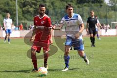 Relegation - Saison 2022/2023 - TSV Baar/Ebenhausen - TV Münchsmünster - Fabian Müller rot Ebenhausen - Andreas Müller weiss Münchsmünster - Foto: Meyer Jürgen