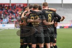 3. Liga; FC Ingolstadt 04 - MSV Duisburg; Tor Jubel Treffer 2:0 Ryan Malone (16, FCI) Simon Lorenz (32, FCI) Benjamin Kanuric (8, FCI) Marcel Costly (22, FCI)