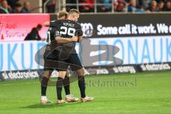 3. Liga; FC Ingolstadt 04 - SSV Jahn Regensburg; Tor Jubel Treffer Yannick Deichmann (20, FCI) David Kopacz (29, FCI)