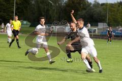 Kreisliga - Saison 2022/2023 - TSV Großmehring - Türk SV Ingolstadt - Sirac Cilhoroz schwarz Türk SV Ing. - Michael Kaps weiss Großmehring -  - Foto: Meyer Jürgen