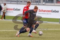 Bayernliga Süd - Saison 2021/2022 - FC Ingolstadt 04 II -  SpVgg Unterhaching - Fabio Meikis #19 FCI - Felix Göttlicher rot Haching - Foto: Meyer Jürgen