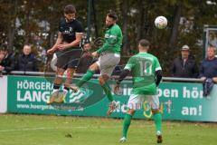 2023_10_21 - Kreisliga - Saison 2023/24 - FC Gerolfing - FC Fatih Ingolstadt - Christian Träsch grün Gerolfing - Ugur Genc schwarz Fatih - Foto: Meyer Jürgen