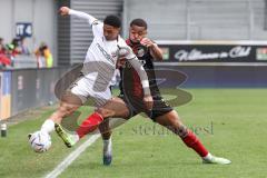 3. Liga; SV Wehen Wiesbaden - FC Ingolstadt 04; Zweikampf Kampf um den Ball David Udogu (47, FCI)