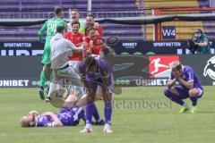 Relegation 2 - VfL Osnabrück - FC Ingolstadt 04 - Spiel ist aus, FCI steigt auf in die 2. Liga, Jubel Party Marcel Gaus (19, FCI) Torwart Fabijan Buntic (24, FCI) Robin Krauße (23, FCI) Michael Heinloth (17, FCI) Stefan Kutschke (30, FCI), Osnabrück Spiel