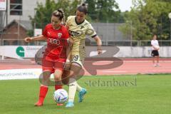 2. Fußball-Liga - Frauen - Saison 2022/2023 - FC Ingolstadt 04 - TSG Hoffenheim - Zani Erjona (Nr.7 - FC Ingolstadt 04 ) - Backhaus Lina gold Hoffenheim - - Foto: Meyer Jürgen