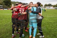 Toto-Pokal; VfB Eichstätt - FC Ingolstadt 04; Sieg Jubel Freude Halbfinale Torwart Marius Funk (1, FCI) Pascal Testroet (37, FCI) Valmir Sulejmani (7, FCI) Nico Antonitsch (5, FCI)