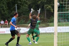 Bezirksliga - Saison 2023/2024 - SV Manching  - SpVgg Kammerberg - Der 1:0 Führungstreffer durch Fabian Neumayer (Nr.9 - SV Manching) -  jubel - Martin Schneider Torwart Kammerberg - Foto: Meyer Jürgen