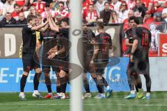 3. Liga; Rot-Weiss Essen - FC Ingolstadt 04; Tor Jubel Treffer Ausgleich 1:1 Jasper Maljojoki (23, FCI)
