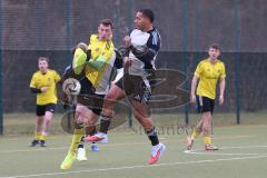 Freundschaftsspiel - Saison 2025/26 - TSV Ober./Unterhaunstadt -  TSV Neustadt  - Manuel Hunner grau Oberh.stadt - Hasan Ibric gelb Neustadt - Foto: Meyer Jürgen