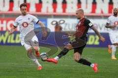 3. Liga - Saison 2023/24 - FC Ingolstadt 04 - Waldhof Mannheim - Maximilian Dittgen (Nr.10 - FCI) - Lukas Klünter (#24 Mannheim) - Foto: Meyer Jürgen