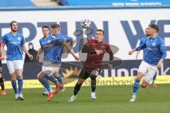 3. Liga - Hansa Rostock - FC Ingolstadt 04 - Dennis Eckert Ayensa (7, FCI) Nico Neidhart (7 Rostock)