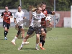 2. Bundesliga Frauen - Saison 2026/27  - FC Ingolstadt 04 Frauen - 1.FCC Turbine Potsdam - Noesgaard Sofia Rejkaer weiss Potsdam - Laura Frank (Nr.6 - FCI Frauen) - Foto: Meyer Jürgen