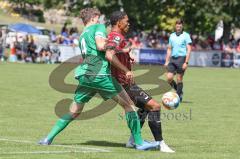 Vorbereitungsspiel - Testspiel - FC Ingolstadt 04 - VFB Eichstätt  - Butler Justin (#30 FCI) - Moratz Alexander grün Eichstätt - Foto: Jürgen Meyer