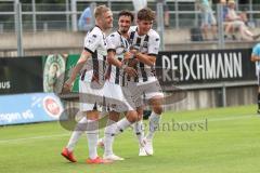 Toto Pokal; FC Memmingen - FC Ingolstadt 04, 2. Runde; Tor Jubel Treffer 0:3 mit Lars Lokotsch (13, FCI)  Elias Decker (4, FCI)