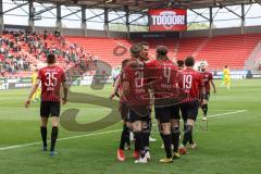 Relegation 1 - FC Ingolstadt 04 - VfL Osnabrück - Tor Jubel 1:0 Tobias Schröck (21, FCI) Filip Bilbija (35, FCI) Fatih Kaya (9, FCI) Stefan Kutschke (30, FCI)