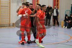Lotto - Hallen - Bayerncup -  Saison 2022/2023 - FC Fatih Ingolstadt - SV Manching - Halbfinale -  Jubel bei Fatih die ins Finale einziehen - Foto: Meyer Jürgen