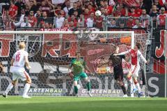 3. Liga; Rot-Weiss Essen - FC Ingolstadt 04; Torwart Kai Eisele (25, FCI) Georgios Antzoulas (6, FCI) Cuber Potocnik Jaka (9 RWE) Hüning Ben Vincent (15 RWE)