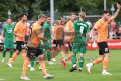 Toto-Pokal; SV Manching - FC Ingolstadt 04; Tor Jubel Treffer Ryan Malone (16, FCI) Yannick Deichmann (20, FCI)