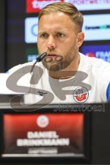 3. Liga; FC Ingolstadt 04 - FC Hansa Rostock; Pressekonferenz Interview Cheftrainer Daniel Brinkmann (HR)