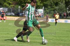 Landesliga - Saison 2025/26 - SV Manching - FC Sonthofen - Leon Peric (Nr.20 - SV Manching) - Notz Markus schwarz Sonthofen - Foto: Meyer Jürgen