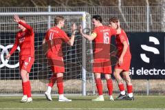 Bayernliga Nord - Saison 2023/24 - FC Ingolstadt 04 II - SpVgg Hankofen-Hailing - Wiezorrek Moritz rot FCI -  Der 2:0 Führungstreffer - jubel - Foto: Meyer Jürgen