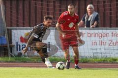 Kreispokal - Saison 2025/26- SV Eitensheim- TSV Gaimersheim  - Florian Trini rot Eitensheim - Domenic Raimann schwarz Gaimersheim - Foto: Meyer Jürgen