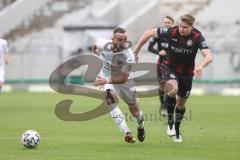 3. Liga - SV Wehen Wiesbaden - FC Ingolstadt 04 - Fatih Kaya (9, FCI) Florian Carstens (17 SVW)