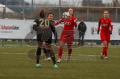 2. Frauen-Bundesliga - Saison 2021/2022 - FC Ingolstadt 04 - FC Bayern München II - Reischmann Stefanie (#21 FCI) - Kappes Jana schwarz München - Foto: Meyer Jürgen