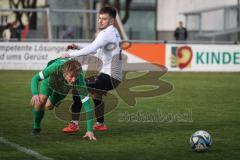 Bezirksliga - Saison 2025/26 - FC Gerolfing - SpVgg Altenerding - Lukas Achhammer (Nr.9 - FC Gerolfing) - Alexander Weiher weiss Altenerding - Foto: Meyer Jürgen