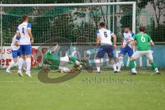 Toto-Pokal - Saison 2023/2024 - FC Gerolfing - TSV Rohrbach - Raymond Kreizer grün #4 Gerolfing - Alexander Deuschle Torwart Rohrbach - Foto: Meyer Jürgen